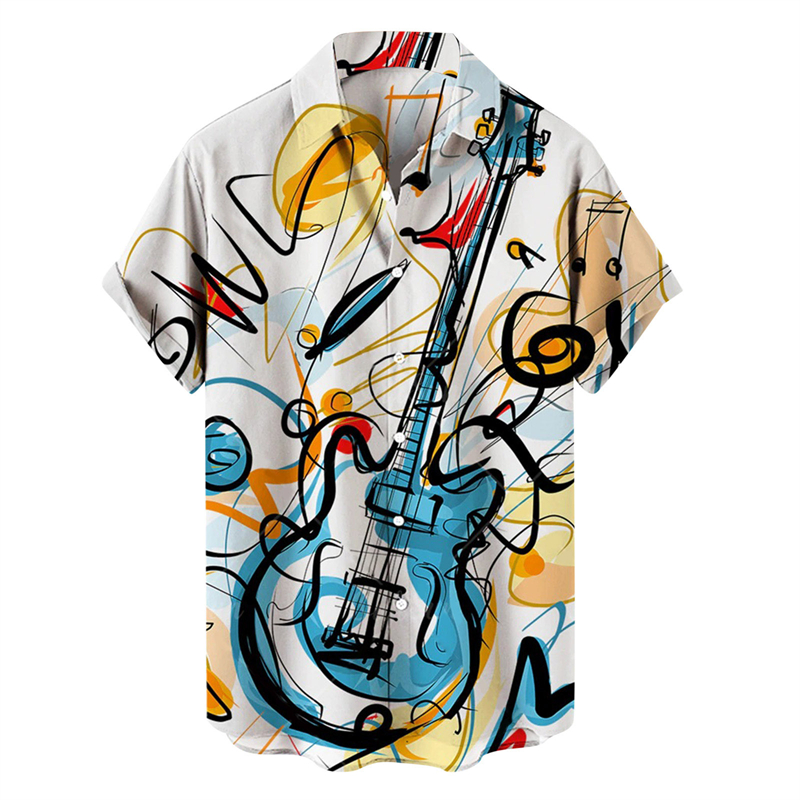 3D Printing Guitar - Shirts For Men Music Guitar Print