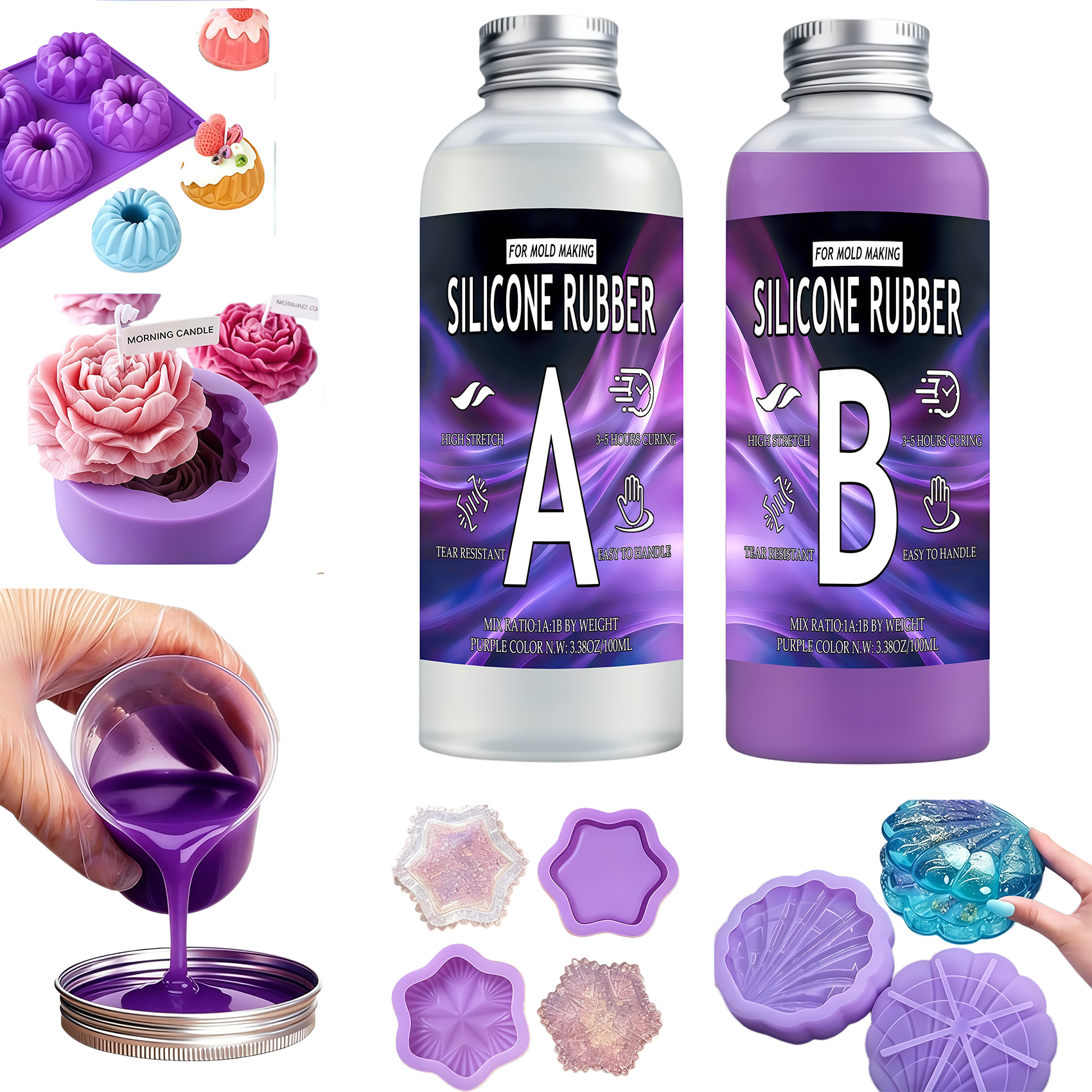 3D Printing Apps - Platinum-cured liquid silicone mold kit, 1:1