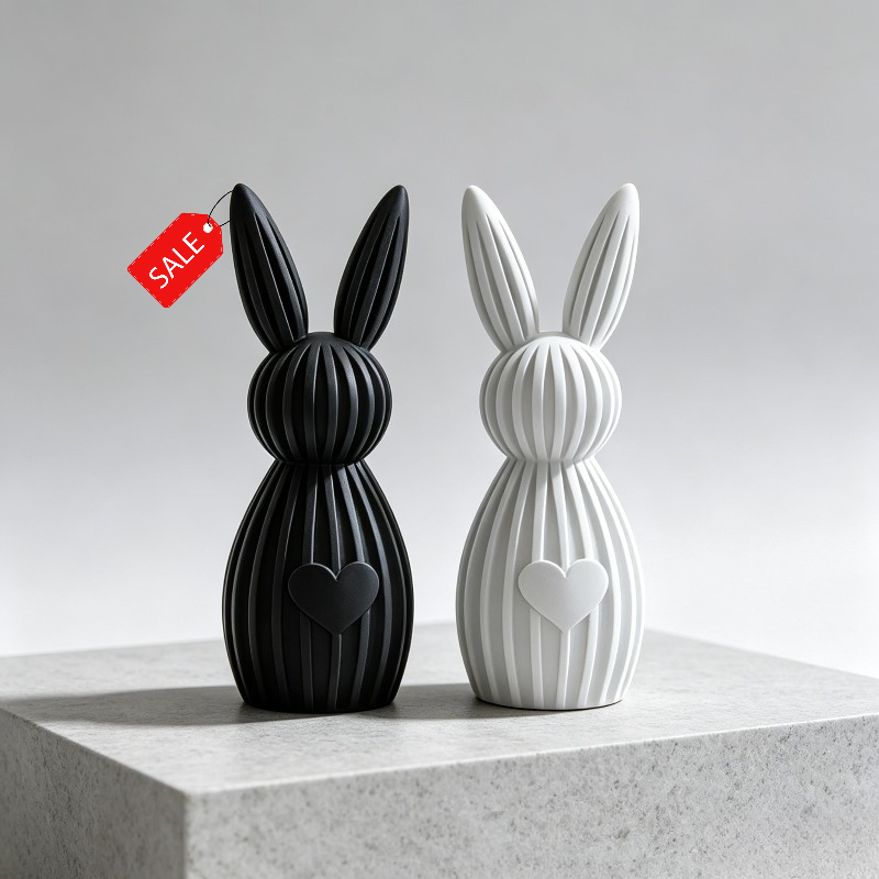 3D Printing Rabbit - Cute 3D Printed Rabbit Statue Sculpture