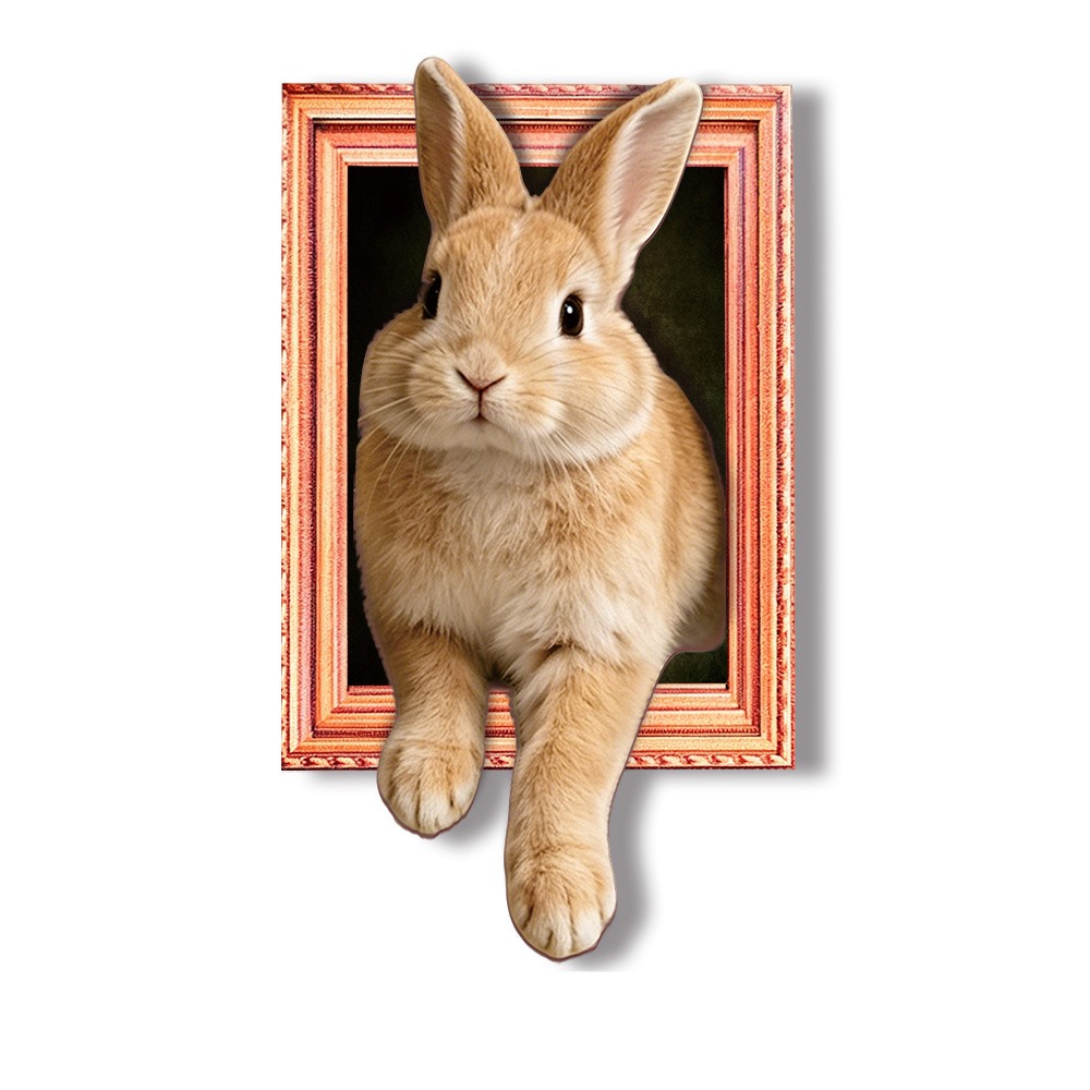 3D Printing Rabbit - Oil Painting Style 3D Rabbit Refrigerator