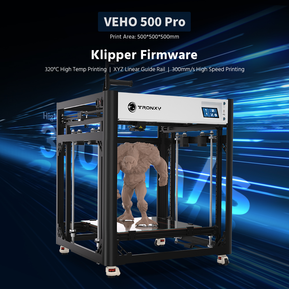 3D Printing Klipper - TRONXY VEHO 500 Pro 3D Printer