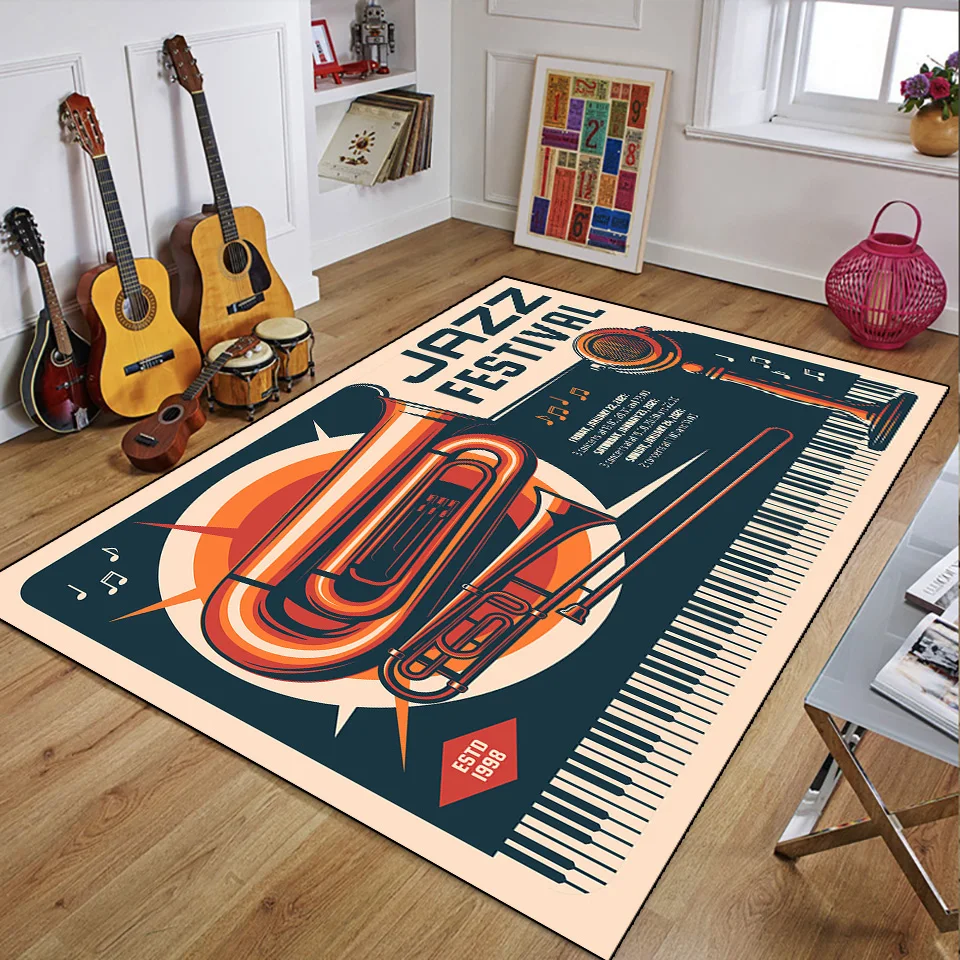 Retro Music Rugs for Bedroom D - 3D Printing Guitar recensione e prezzo