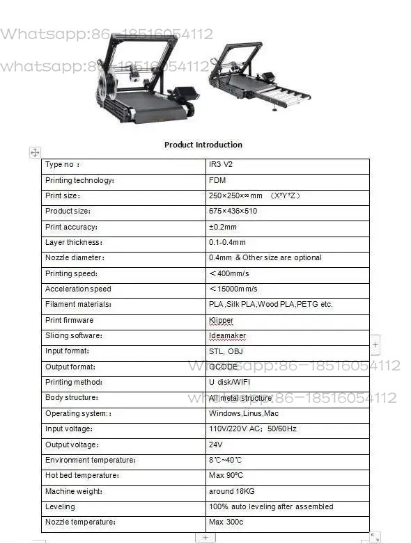 Steel Conveyor Belt 250×250×∞m - 3D Printing Klipper recensione e prezzo