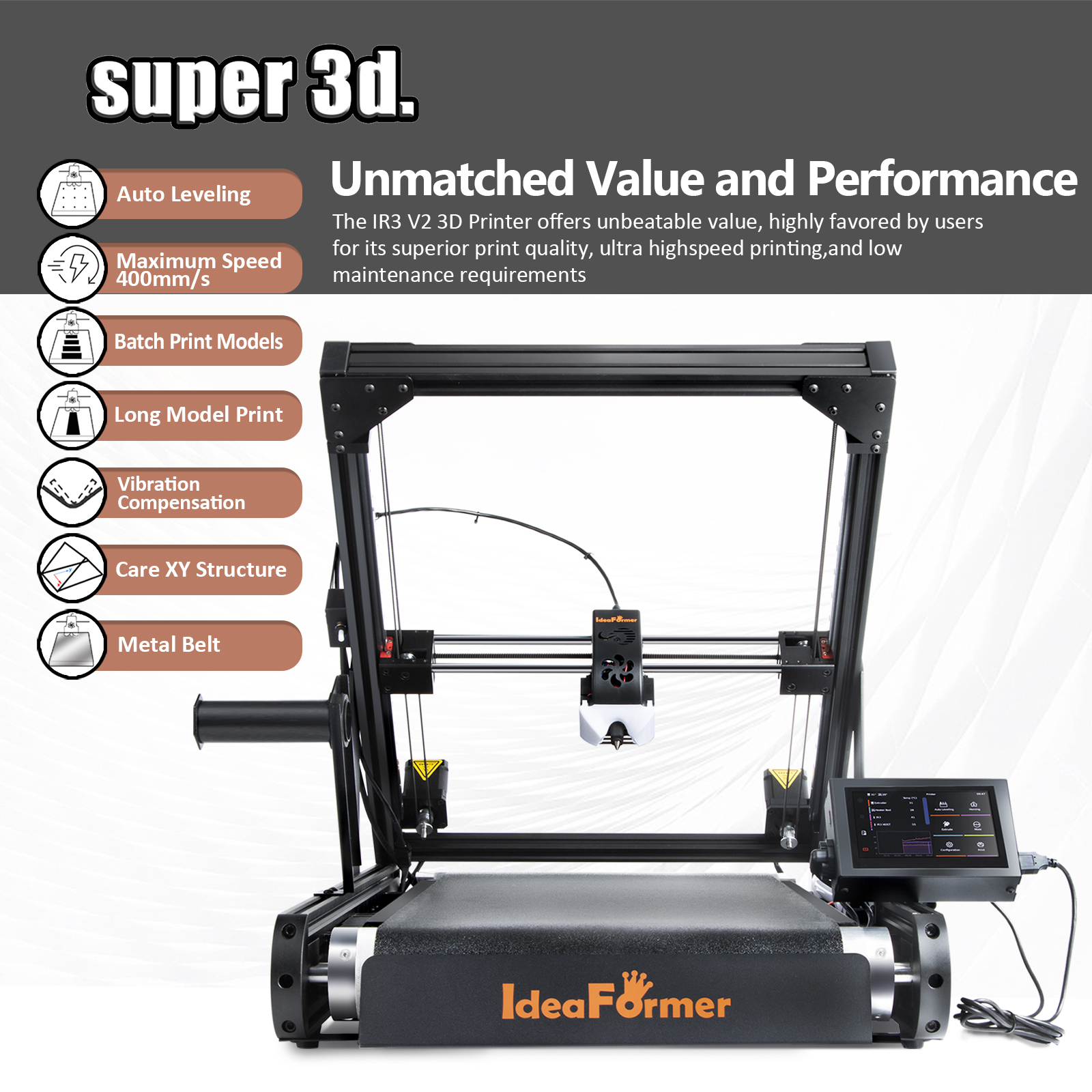 IdeaFormer IR3 V2 FDM 3D Print - 3D Printing Klipper recensione e prezzo