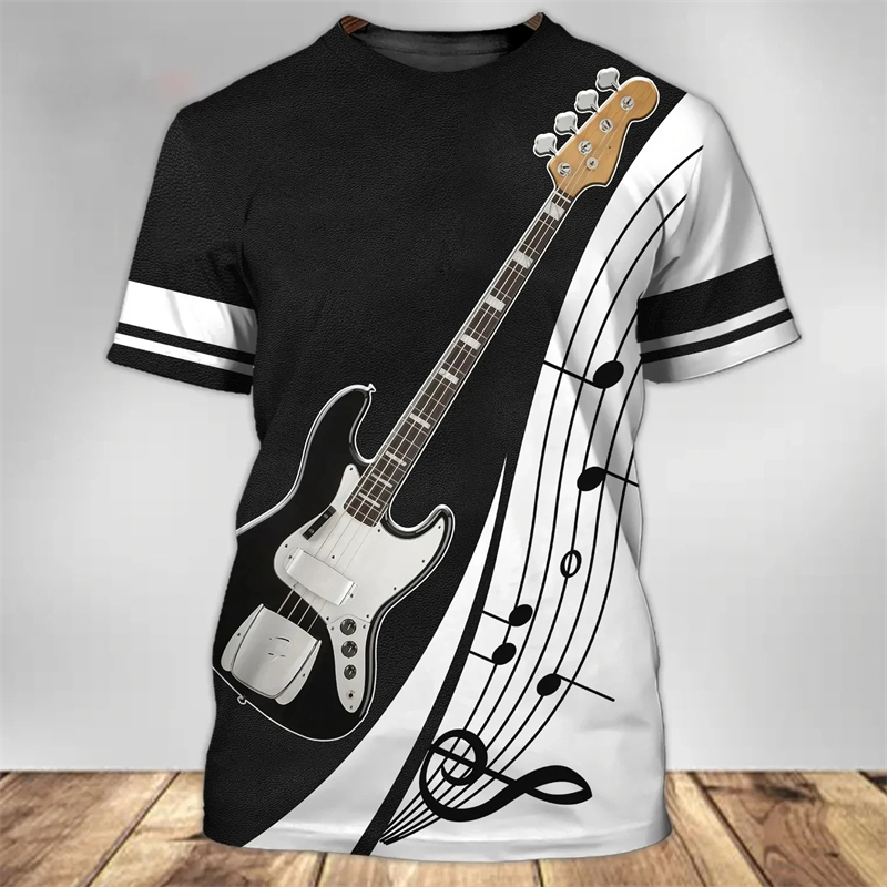 Fashion 3D Guitar Print T Shir - 3D Printing Guitar recensione e prezzo