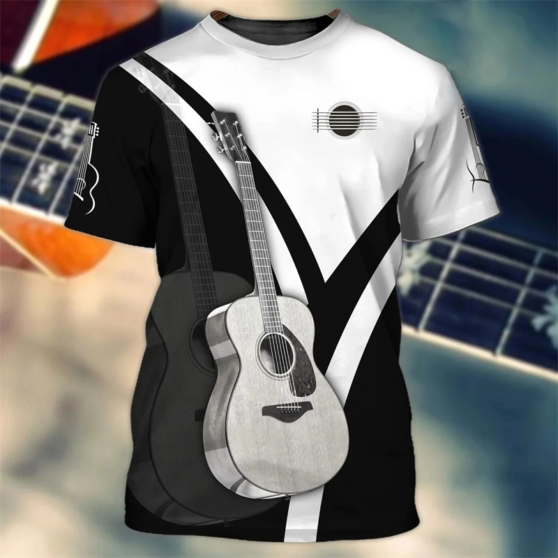 Fashion 3D Guitar Print T Shir - 3D Printing Guitar recensione e prezzo