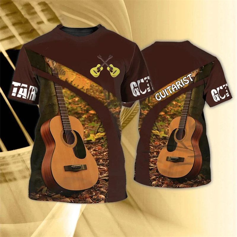 Fashion 3D Guitar Print T Shir - 3D Printing Guitar recensione e prezzo