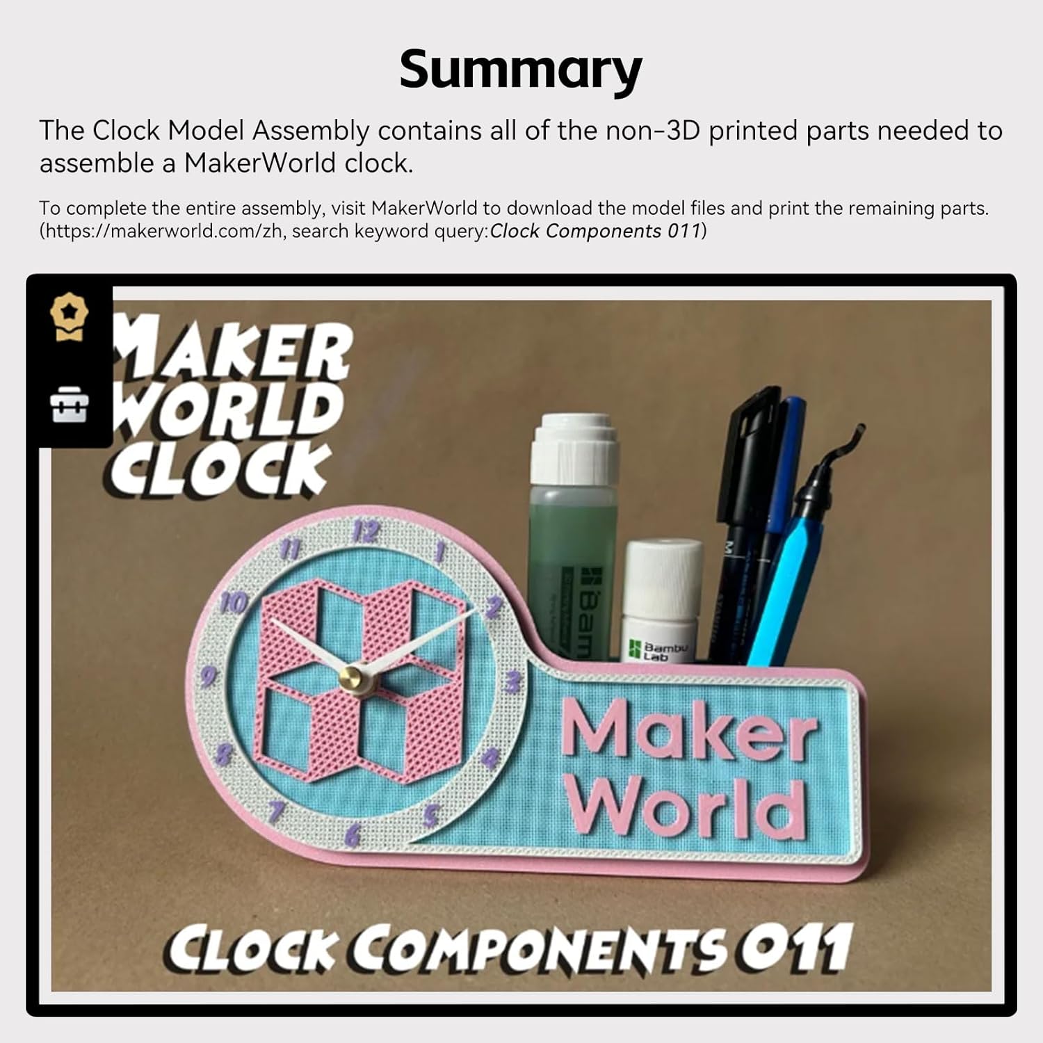 For Bambu Lab Makerworld MH011 - 3D Printing Bambu recensione e prezzo