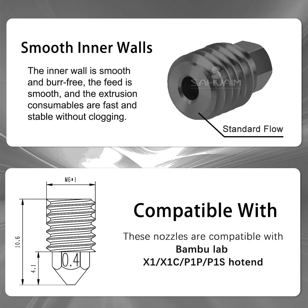 3D Printer Nozzle 0.2mm 0.4mm  - 3D Printing X1 Carbon recensione e prezzo