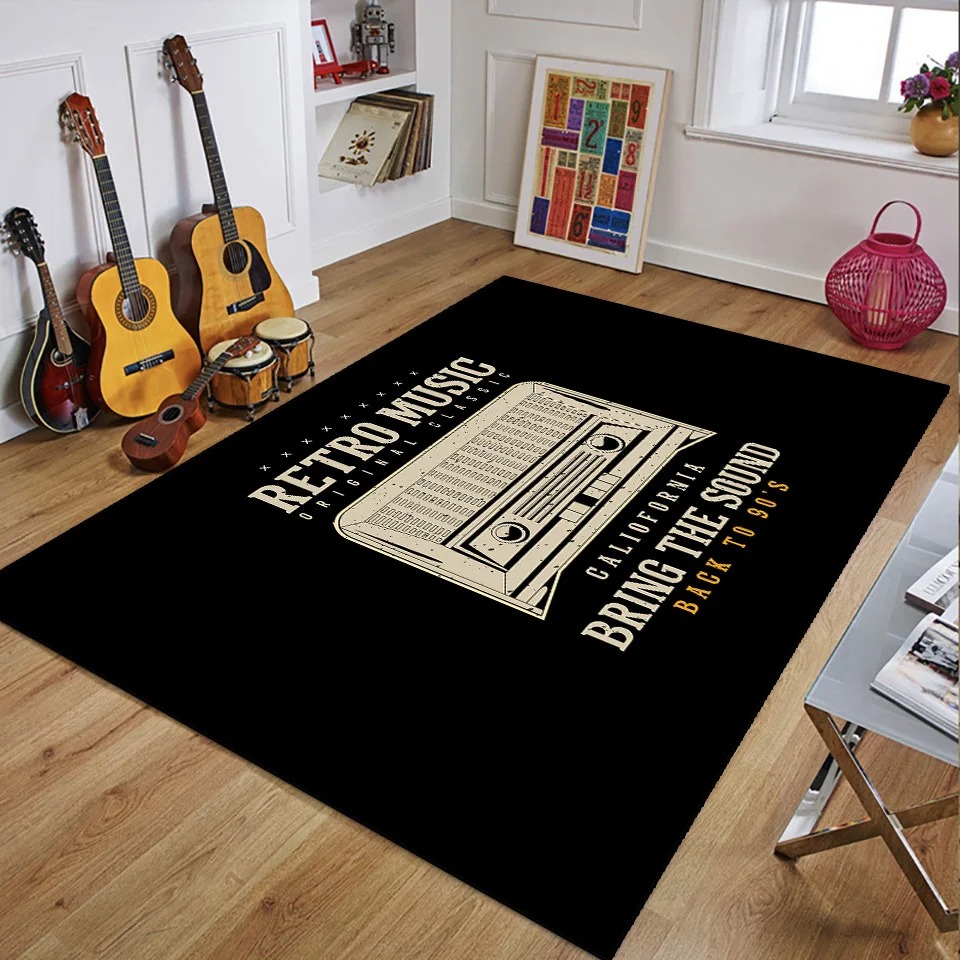 Retro Music Rugs for Bedroom D - 3D Printing Guitar recensione e prezzo