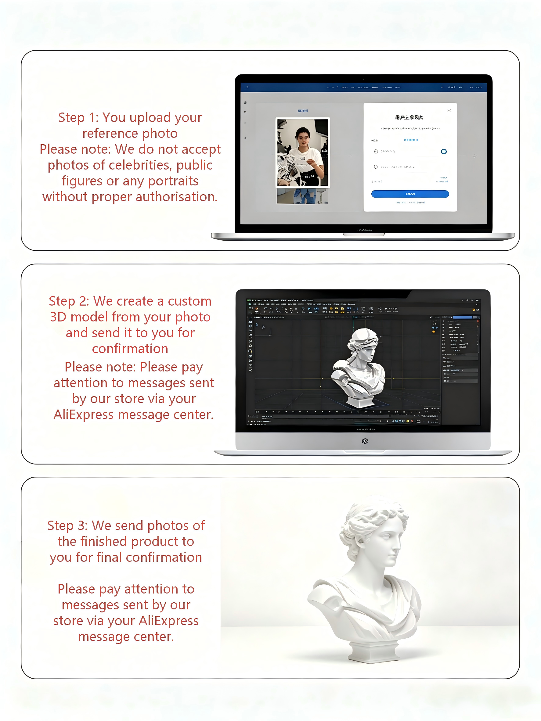 Custom 3D Bust Figurine, Perso - 3D Printing Apps recensione e prezzo