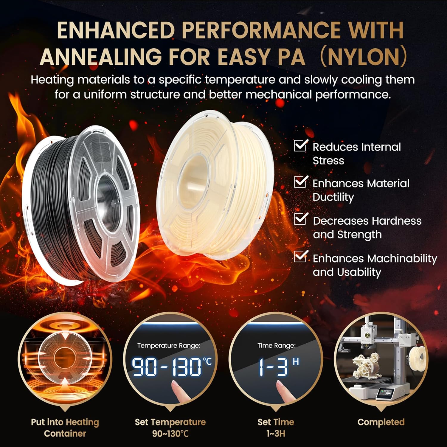 SUNLU 2KG Easy-to-Print Nylon  - 3D Printing Nylon Filament recensione e prezzo